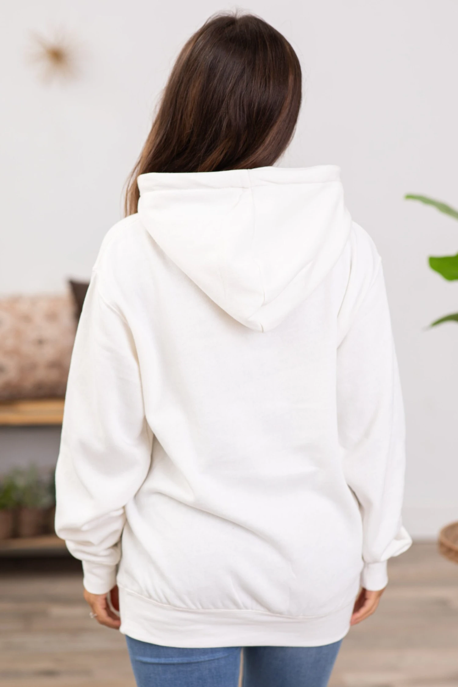 Reflex Off White Kangaroo Pocket Hoodie - Image 4