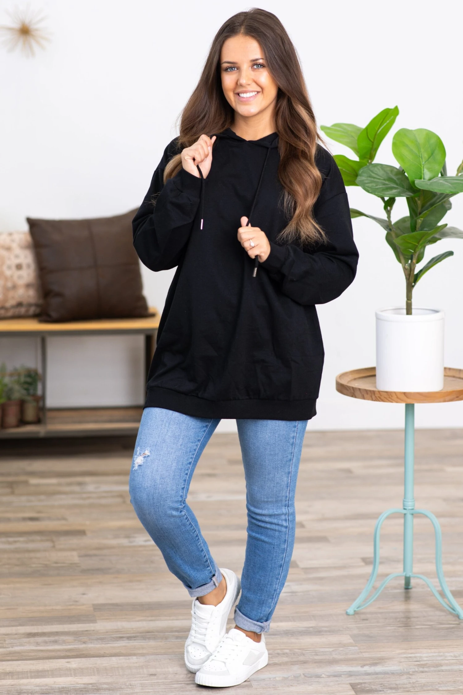 Black Basic Hoodie - Image 3