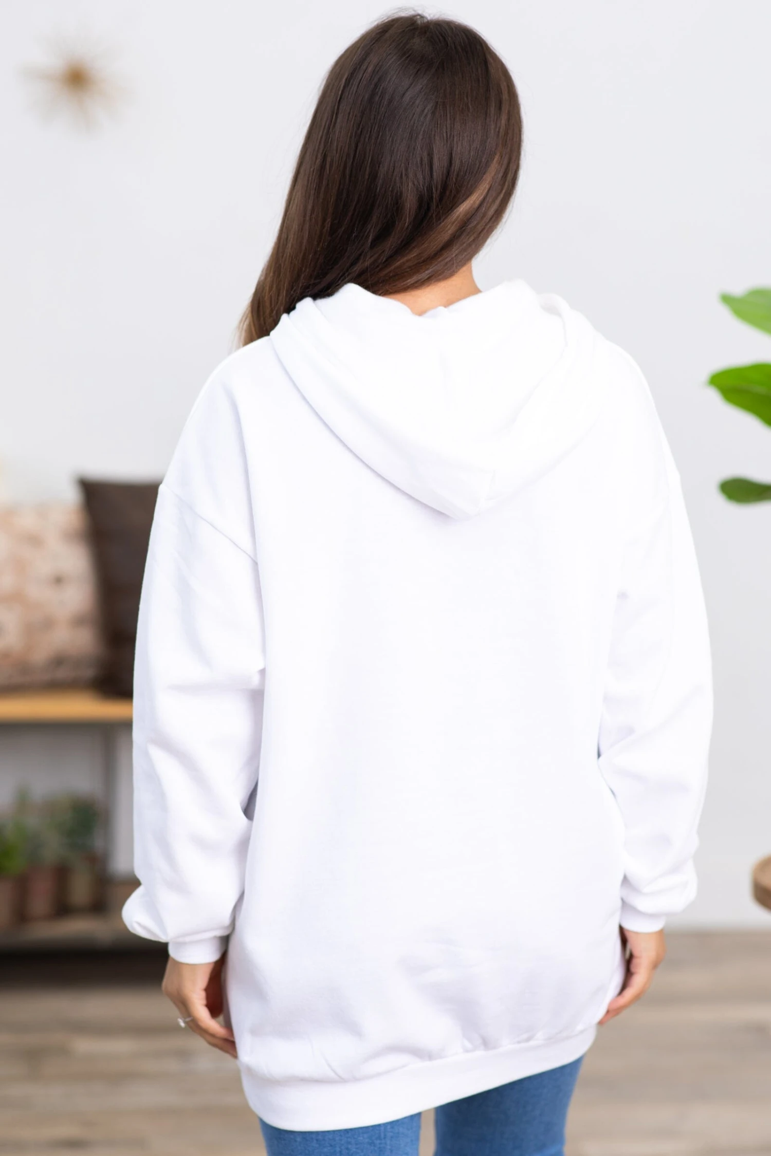 White Basic Hoodie - Image 3