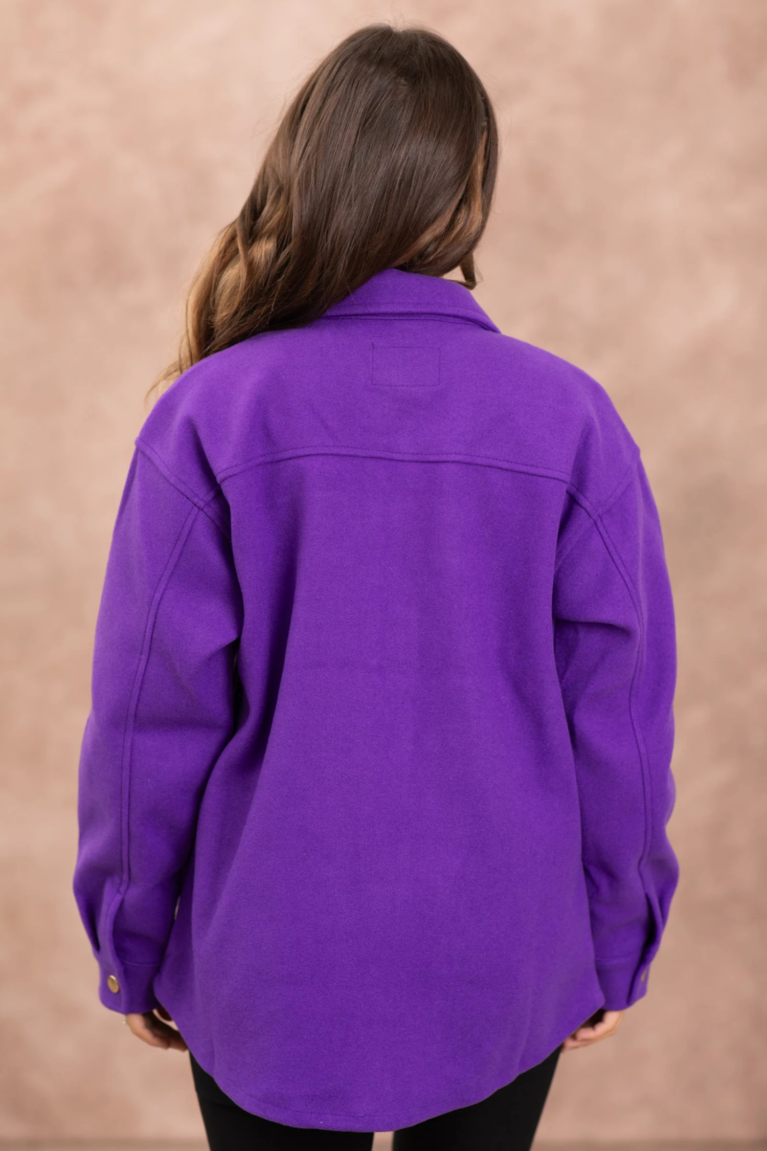 Purple Felt Shacket - Image 3