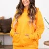 Orange Hooded Sweatshirt