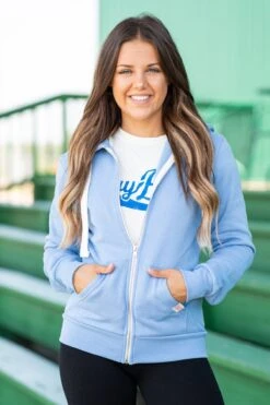 Reflex Dusty Blue Full Zip Hoodie