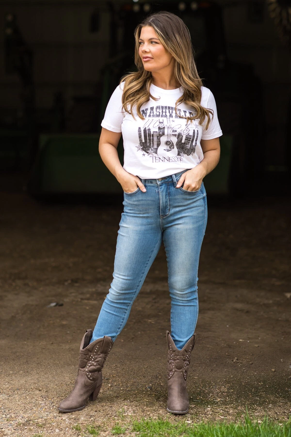 Judy Blue Tummy Control Jeans With Whiskering