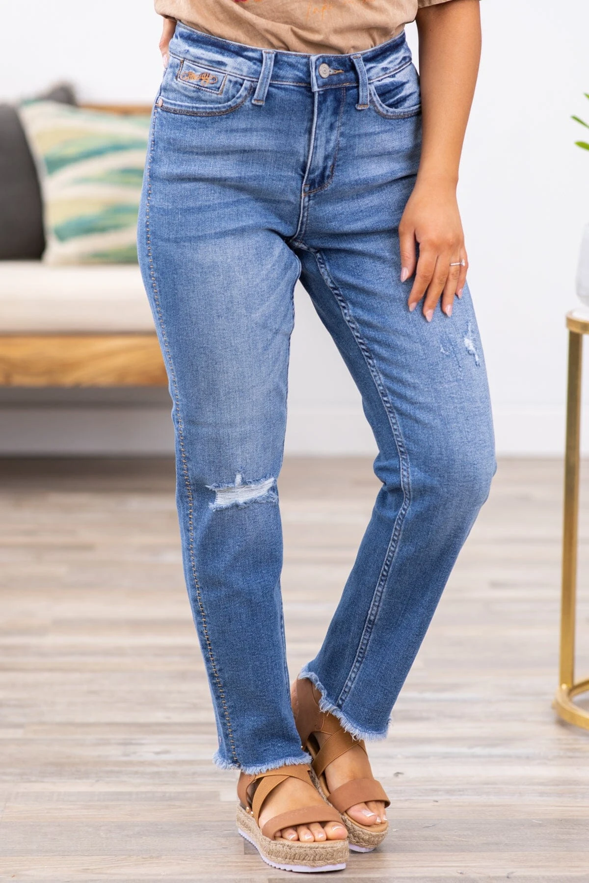 Judy Blue Howdy Embroidered Boyfriend Jeans