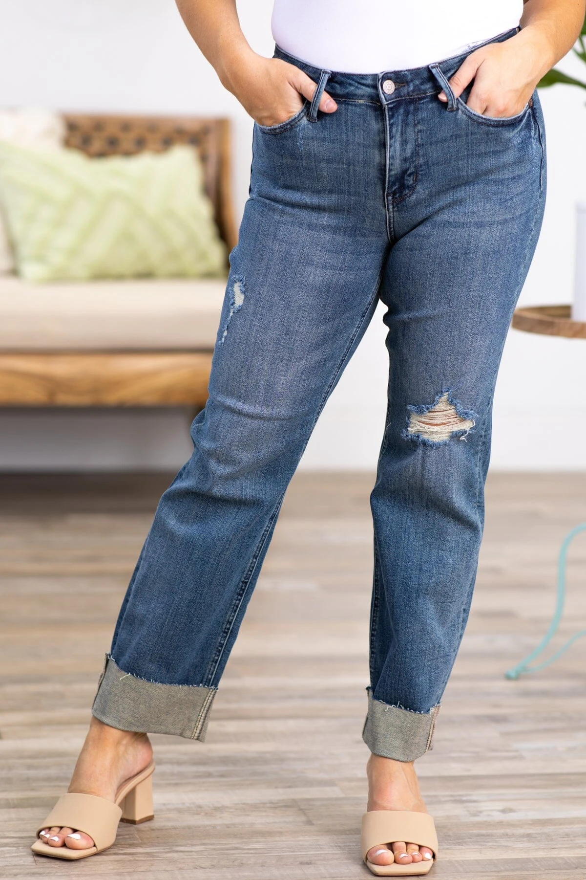 Judy Blue Single Cuff Dad Fit Jeans - Image 3