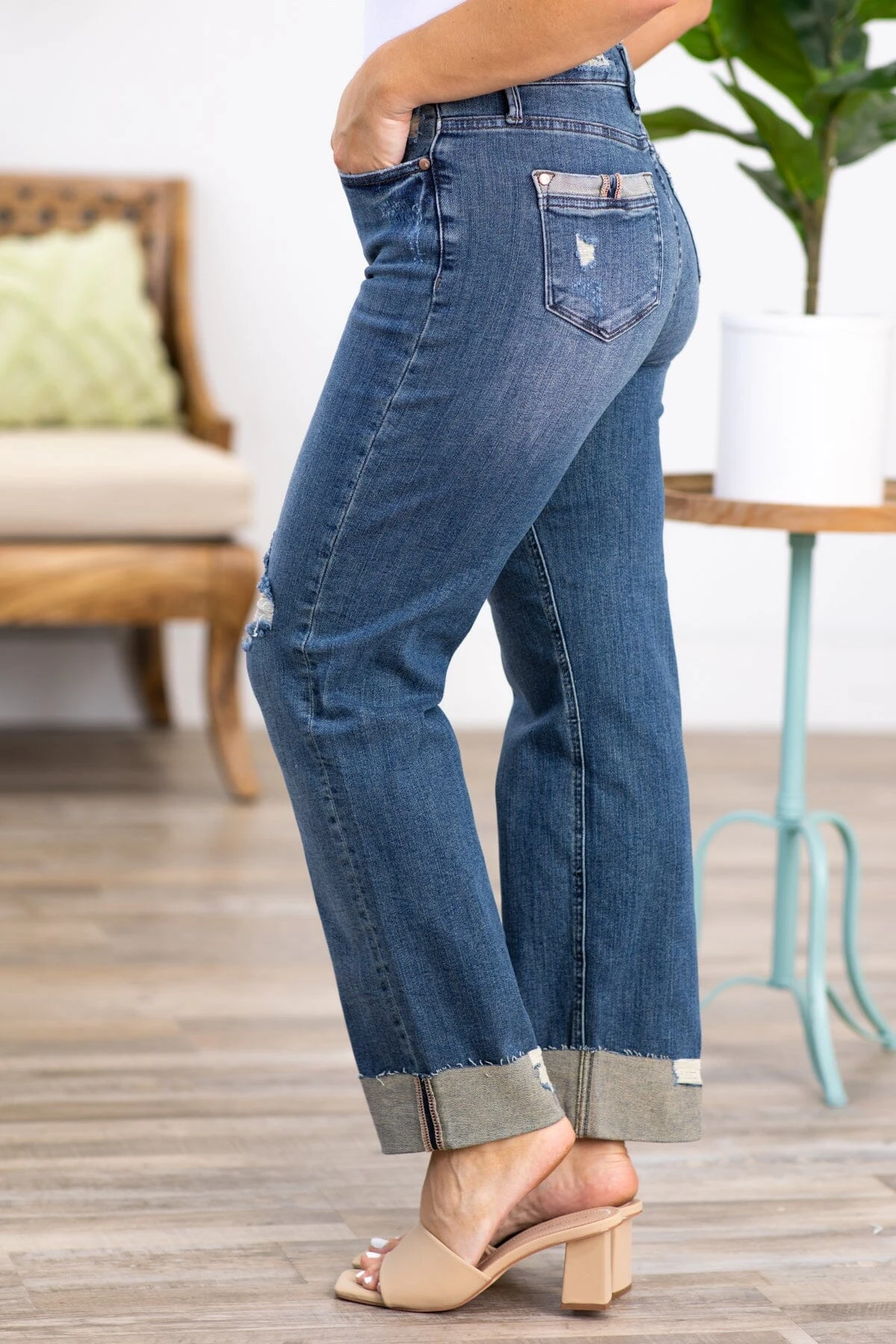 Judy Blue Single Cuff Dad Fit Jeans - Image 4