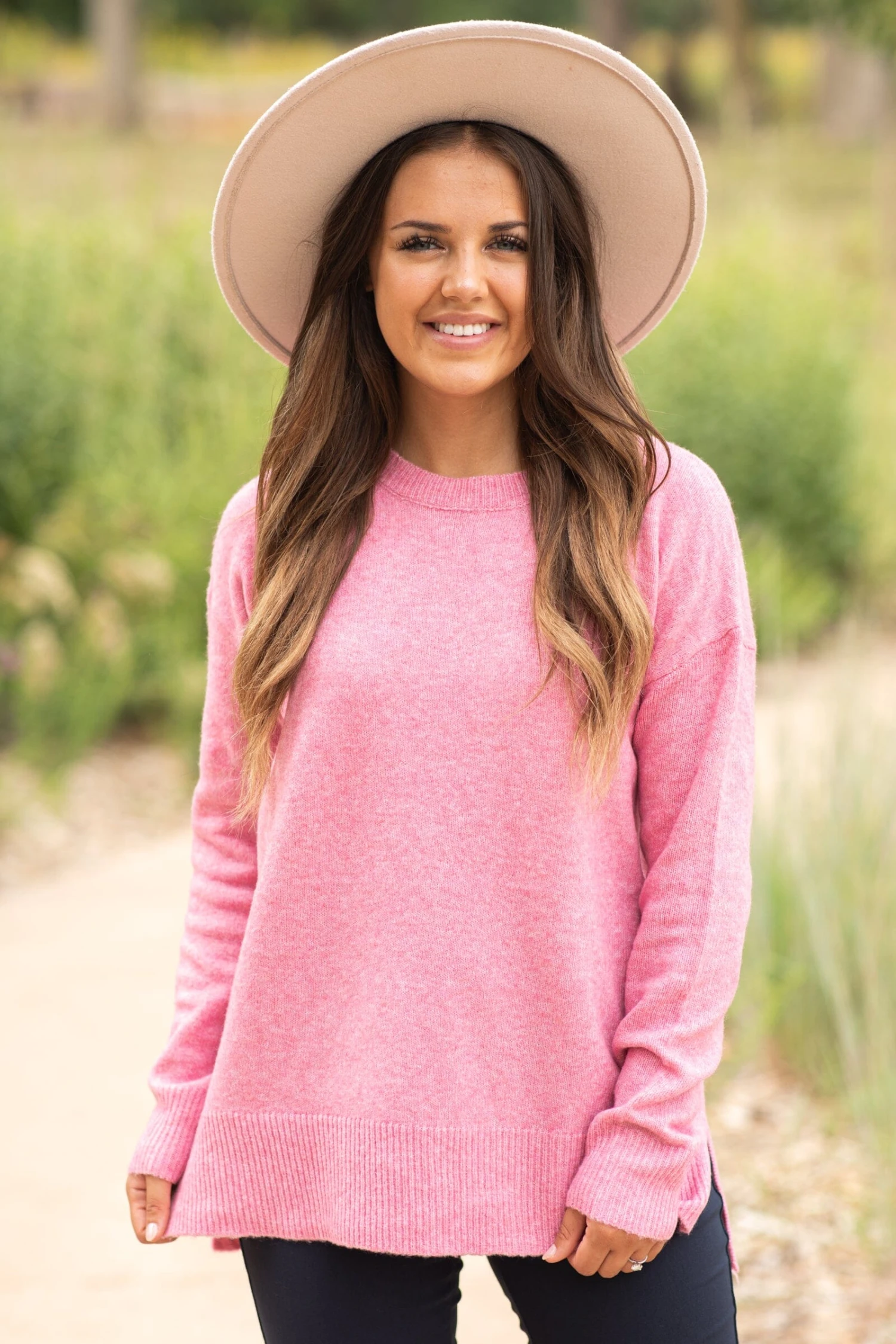 STACCATO Pink Basic Crew Neck Sweater - Image 2