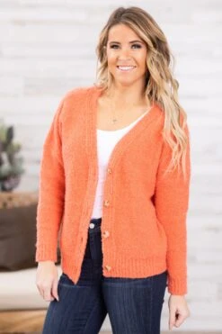 STACCATO Coral Cardigan With Buttons